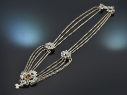 Salzburg um 1930! Sch&ouml;ne Trachten Kette mit Granat...