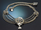 Salzburg um 1930! Sch&ouml;ne Trachten Kette mit Granat aus Silber 800