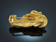 Frankreich um 1965! Seltene Leoparden Brosche mit Emaille und Rubin aus Gold 750