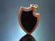 Um 1910! Seltener Medaillon Anh&auml;nger in Schildform mit Onyx aus Gold 585