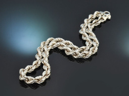 Um 1980! Dicke Kordel Kette aus Silber 925