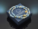 Soft Blue! Zweireihiges Fancy Armband mit Aquamarin Blautopas Saphir und Angelit Silber 925 vergoldet