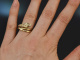 Um 1980! Sch&ouml;ner Schlangen Ring mit Saphiren und Diamanten Gold 585