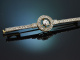 Hamburg around 1910! Elegant bar brooch with diamonds in platinum and 585 gold