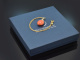 Vienna around 1900! Rare coral pendant from aristocratic property with diamonds, gold 585