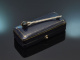 Lausanne um 1910! Feine Brosche mit Saphir und Diamanten aus Platin und Gold 585