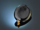 Munich around 1890! Large pendant made of onyx with old-european-cut diamond gold 585