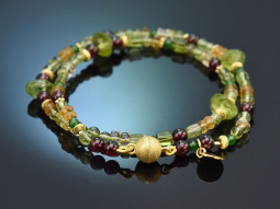 Autumn Leaves! Fancy Armband Peridot Citrin Granat Jade...