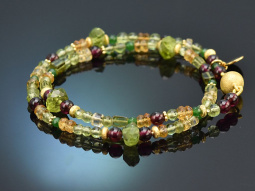 Autumn Leaves! Fancy Armband Peridot Citrin Granat Jade...