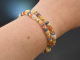 Day &amp; Night! Fancy Armband Kyanit Tansanit Mondstein Citrin Calcit Silber 925 vergoldet
