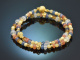 Day &amp; Night! Fancy Armband Kyanit Tansanit Mondstein Citrin Calcit Silber 925 vergoldet