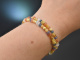 Day &amp; Night! Fancy Armband Kyanit Tansanit Mondstein Citrin Calcit Silber 925 vergoldet