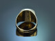 M&uuml;nchen um 1975! Klassischer Herren Wappen Siegel Ring mit Lapislazuli aus Gold 333