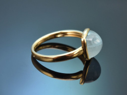 Fine Blue! Sch&ouml;ner Aquamarin Ring aus Gold 585