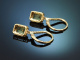 Fine Green! Sch&ouml;ne Peridot Diamant Ohrringe aus Gold 750
