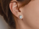 Sea Blue! Delicate aquamarine and diamond earrings in 585 white gold