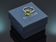 Feiner Peridot Ring mit Diamanten aus Gold 585