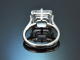 Fine Blue! Schlichter Aquamarin Diamant Ring aus Wei&szlig;gold 585