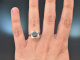 Fine Blue! Schlichter Aquamarin Diamant Ring aus Wei&szlig;gold 585