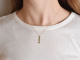 Zartes Collier mit feinen Tsavorithen und Diamanten aus Gold 585