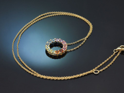 Happy Rainbow! Anh&auml;nger Collier mit farbigen...