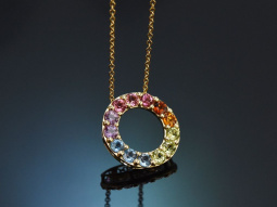 Happy Rainbow! Anh&auml;nger Collier mit farbigen...