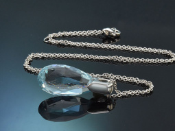 Sparkling Blue! Edles Collier mit Aquamarin Tropfen aus...