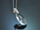 Sparkling Blue! Edles Collier mit Aquamarin Tropfen aus Wei&szlig;gold 585