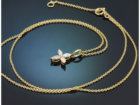 Pretty Sparkling! H&uuml;bsches Diamant Collier aus Gold 750