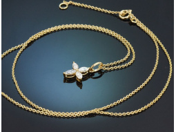 Pretty Sparkling! H&uuml;bsches Diamant Collier aus Gold 750