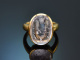 Fine Rose! Schwerer Design Ring mit feinem Kunzit aus Gold 750