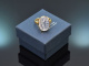 Fine Rose! Schwerer Design Ring mit feinem Kunzit aus Gold 750