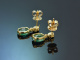 Wundervolle Smaragd Ohrringe mit Diamanten aus Gold 750