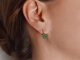 Wundervolle Smaragd Ohrringe mit Diamanten aus Gold 750