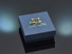 Wundervolle Smaragd Ohrringe mit Diamanten aus Gold 750