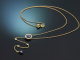 Delicate Y-necklace with sapphires and diamonds in 750 yellow gold