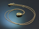 Zartes Tropfen Smaragd Collier mit Diamanten aus Gold 750