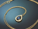 Zartes Saphir Collier mit Diamanten aus Gold 750