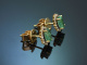 Klassische Smaragd Ohrringe mit Diamanten aus Gold 750