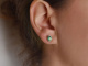 Klassische Smaragd Ohrringe mit Diamanten aus Gold 750