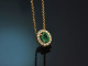 Fine emerald necklace with diamonds in 750 gold