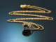 Feines Saphir Collier mit Diamanten aus Gold 750
