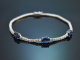 Edles Saphir Armband mit 1,8 ct Brillanten aus Wei&szlig;gold 750