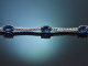 Edles Saphir Armband mit 1,8 ct Brillanten aus Wei&szlig;gold 750