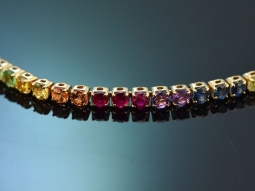 Happy Rainbow! Buntes Armband mit Rubin Saphir Peridot...