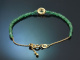 Fine Green! Schickes Smaragd Armband mit Brillanten aus Gold 750