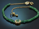 Fine Green! Schickes Smaragd Armband mit Brillanten aus Gold 750