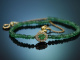 Fine Green! Schickes Smaragd Armband mit Brillanten aus Gold 750