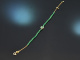 Fine Green! Schickes Smaragd Armband mit Brillanten aus Gold 750