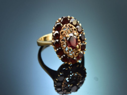 M&uuml;nchen um 1955! H&uuml;bscher Granat Ring aus Gold 585